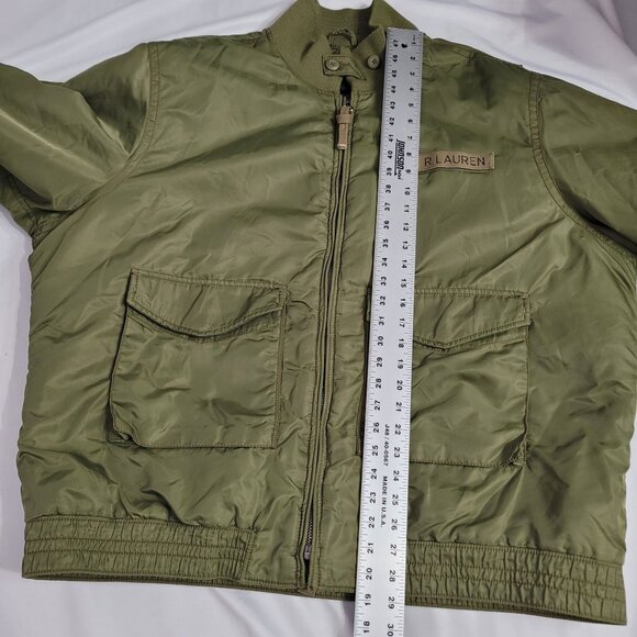 VTG Ralph Lauren Polo Jeans Co. Military Surplus Olive Bomber Jacket Size XXL - Picture 5 of 11